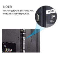 192KHz HDMI ARC Audio Adapter HDMI Audio Extractor Digital To Analog Audio Converter DAC Coaxial SPDIF ดำ