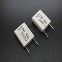 10PCS Vertical Cement Resistor Non-Inductance 5W Cement Resistor In-Line Resistor 0.22 Ohm