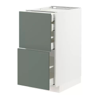 METOD/MAXIMERA 廚櫃組合, 白色/bodarp 灰綠色, 40x60x80 公分