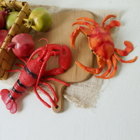 加重假石榴高仿模型 蝦螃蟹模型櫥柜裝飾水果海鮮食物攝影道具
