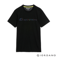 GIORDANO 男裝G-motion冰氧吧涼感T恤 - 01 標誌黑