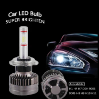Car LED Light Bulb 360 Degree Glowing Lamp With Fan 4000Lm 12V 24V H1 H3 H7 9005 9006 H9 H11 D2H H4 Hi/Lo Beam M8 Super Bright