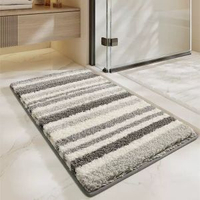 內地直送 - 大江浴室地墊ins風衛生間吸水毛絨腳墊衛浴廁所門墊洗澡防滑墊子