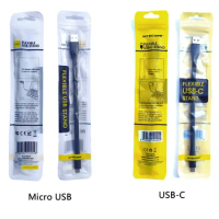 NITECORE Micro USB/Type C Flexible USB-C Stand Charging Cable For TIPSE TINI2 MH12V2 MH10V2 MH10S MH12S Flashlight NU35 Headlamp