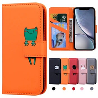 Animal Cartoon Leather Wallet Case For FOR APPLE Iphone 13 12 Pro Max 13 MINI 11 PRO X XR XS MAX Cover Cases Metal Decoration