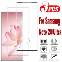 3Pcs Curved Ultrasonic Fingerprint Tempered Glass For Samsung Galaxy Note 20 Ultra Note 10 + Plus 5G Screen Protector Glass Film