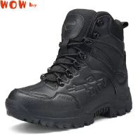 Men's Military boot Combat Mens Chukka Ankle Boot Tactical Big Size Army Boot Male Shoes Safety Motocycle Boots