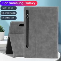 Case for Samsung Galaxy Tab S7 11 SM-T870 S8 S9 11" 2023 Cover for Galaxy Tab S7 FE S8 S9 Plus 12.4 with Pencil Slot Holder
