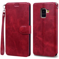 For Samsung Galaxy A8 2018 Case A530F Wallet Leather Flip Case For Samsung Galaxy A8 Plus 2018 A8+ A730F Cover Coque Fundas