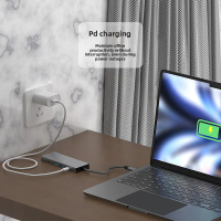 8-in-1 Type C Docking Station USB Hub Multi-Function Hub HDMI 4K 60Hz RJ45 Gigabit Docking Station 1