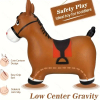 Bouncy Horse Jumping Toy for Toddlers, Inflatable Bouncing Animal Playmate, Suitable for 2-6 Year Ol