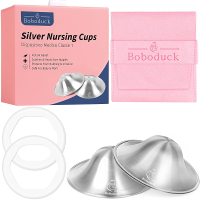 Boboduck The Silver Nursing Cups - 999 Silver  Covers Breastfeeding-ปกป้องและบรรเทาอาการเจ็บหัวนม-เล