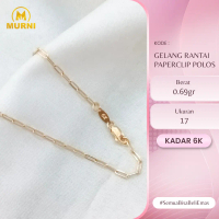 Gelang Rantai Paperclip Polos 6K Toko Murni Bekonang