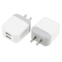 Mobile Phone US Plug Travel Wall Charger Bread Design 5V Dual USB Ports Adapter for IPhone Samsung Xiaomi Wholesales 500pcs/lot