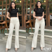 Celana Wanita Cutbray Flare Pants Scuba Highwaist Srecht Melar Basic Daily Pants Jumbo Premium