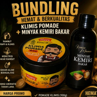 Happy Kemisku Klimis Pomade & Minyak Kemiri Bakar 60ml Hemat Berkualitas Rambut Rapi & Klimis Menutr