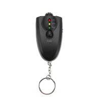 Portable Breathalyzer Keychain Red Light LED Flashlight Alcohol Breath Tester Professional Keychain Alcohol Tester Analyzer