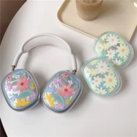 Cute beautiful daisy Case for AirPods Max Headphones,Clear Soft TPU Skin Anti-Scratch,Ultra Protective Cover for AirPods Max