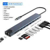 12-In-1 USB C Docking Station PD 100W USB C HUB Type C To HDMI Adapter 4K 30Hz VGA RJ45 USB 3.0 HUB