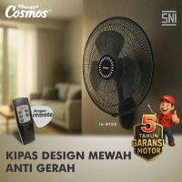 Cosmos Wall Fan Remote 16-Wfgr Dilengkapi Remote Control 3 Level Kecepatan Hemat Daya - BES