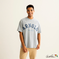 Arnold Palmer -男裝-品牌英文印花短袖T恤-灰色