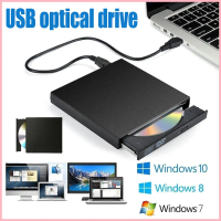 ไดรฟ์ DVD ไดรฟ์ DVD-ROM DVD แบบพกพารองรับช่องเสียบ USB2.0 สวัสดิการสด