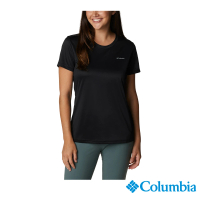 【Columbia 哥倫比亞 官方旗艦】女款-Columbia Hike™快排短袖上衣-黑色(UAK98050BK/IS)