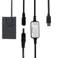 USB Type C USB-PD Converter to DC Cable + EN-EL9 dummy battery EP-5 for Nikon D40 D40X D60 D3000 D5000
