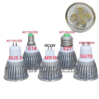 1pcs Super Bright GU10 Bulbs Light Dimmable GU5.3 Led Warm/White 85-265V 12W LED MR16 12V COB LED lamp light GU 10 led Spotlight