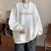 makesail ฮู้ดดี้ผู้ชายคอแบน สีแดง 2025 ฮู้ดดี้แบบคอแบน Morbert วิ่ง torque คุณภาพเยี่ยม รอบ body คอม