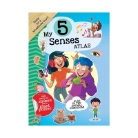 My Five Senses Atlas Activity Book For Kids with Stickers To Learn About Human & Animal Senses