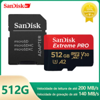 SanDisk Extreme Pro Flash 1TB 128GB Card Micro SD Card SDXC UHS-I 512GB 256GB 64GB 32GB U3 V30 TF Card Adapter for Camera DJI