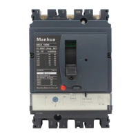 ManHua MCCB Breaking Capacity Adjustable 100A MSX-100N 3P3T Moulded Case Thermal Magnetic Circuit Breaker
