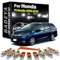 BADEYA 8Pcs LED Interior Map Dome Trunk Light Kit For Honda Fit Shuttle 2009 2010 2011 2012 2013 2014 2015 Number Plate Lamp