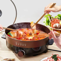Barbecue Hot Pot Assortment Dish Double Electric Multifunction Chinese Hot Pot Vegetable Food Christmas Fondue Chinoise Cookware