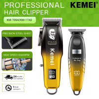Kemei Fade Hair Electric Clipper With Base Haircut Non Stick Hair Shear Clipper Limit Comb Trimming