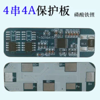 4 series of 4 a lithium iron phosphate battery protection board 14.4 V 18650 iron lithium battery protection board 4 a working