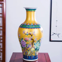 Jingdezhen Ceramic vase Big Vase Phoenix Peony Flower Living Room Decoration flower vases for weddings chinese vase