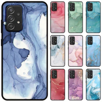 JURCHEN Phone Case For Samsung Galaxy A20 A30 A50 A70 A10 A60 A40 M10 M20 M30 M40 A10E A20E A70E Pink Gold Petal Marble Cover