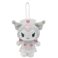 小禮堂 【限購排單不保單】Sanrio 三麗鷗 酷洛米 絨毛玩偶吊飾 (白灰護士 變裝50週年)