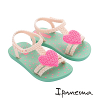 Ipanema-編織愛心釦飾涼鞋(幼童)-綠色