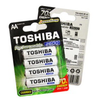TOSHIBA東芝3號低自放電鎳氫充電電池2600mAh(4顆入)送電池盒