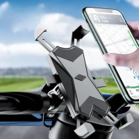 Bike Bicycle Phone Holder Motorcycle MTB Bike Bicycle Handlebar Metal Mount Mobile Phone Holder GPS Bicycle Accessories