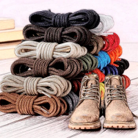 2 Pairs Solid Round Pure Off White Round Shoelaces Beige Laces Durable Polyester Lace Boots Martin Boots Hiking Snow Lace Shoes