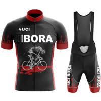 Team Jersey Men's Cycling Pants With Gel UCI BORA Outfit Set Jerseys Man Blouse Summer Clothes 2023 