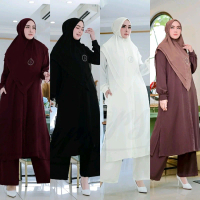 KHALIFA SET CELANA UMROH SET KHIMAR UMROH SETELAN UMROH HAJI PENGAJIAN SET KULOT SYARI ARSY HIJAB Hi