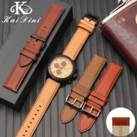 Italian Leather Watch Strap For Fossil/Hamilton Genuine leather strap Men's Vintage Quick Release Watch Accessories 20mm 22mm 24