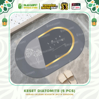 RAJA 5 PCS Keset Kaki Diatomit Keset Kamar Mandi Bahan Diatomite Anti Slip MOTIF WARNA RANDOM BISA C