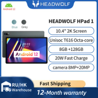 HEADWOLF tab HPad 1 Android 12 Octa-core Tablet 10.4 inch 8GB Ram 128GB ROM T616 Tablet PC 7700mAh 2K Screen Tablets