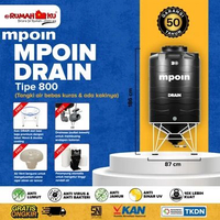 MPOIN Drain Tangki Toren Tandon Air | MPOIN Drain 350 Liter s/d 2000 Liter - plus Kaki Anti Lumut Ga